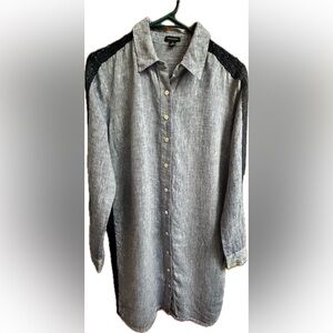 Ann Taylor Chambray Button-Up shirt dress